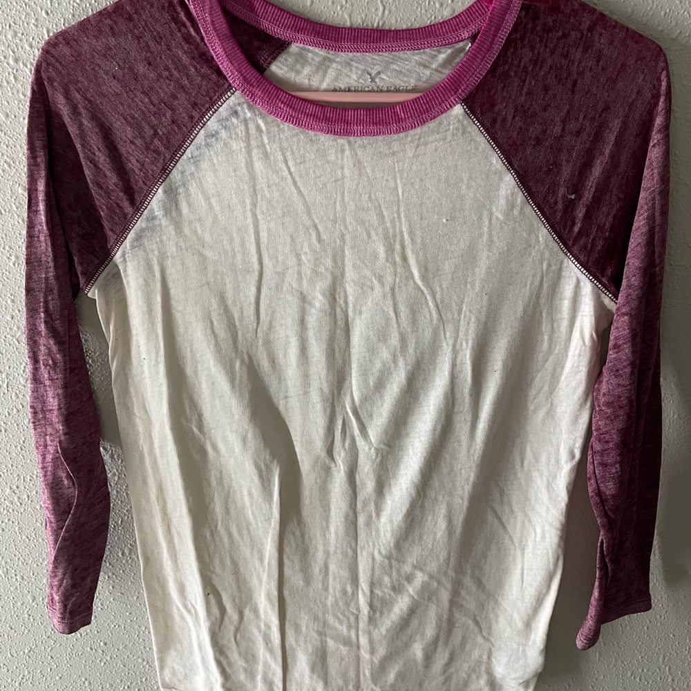 baseball style long sleeve shirt